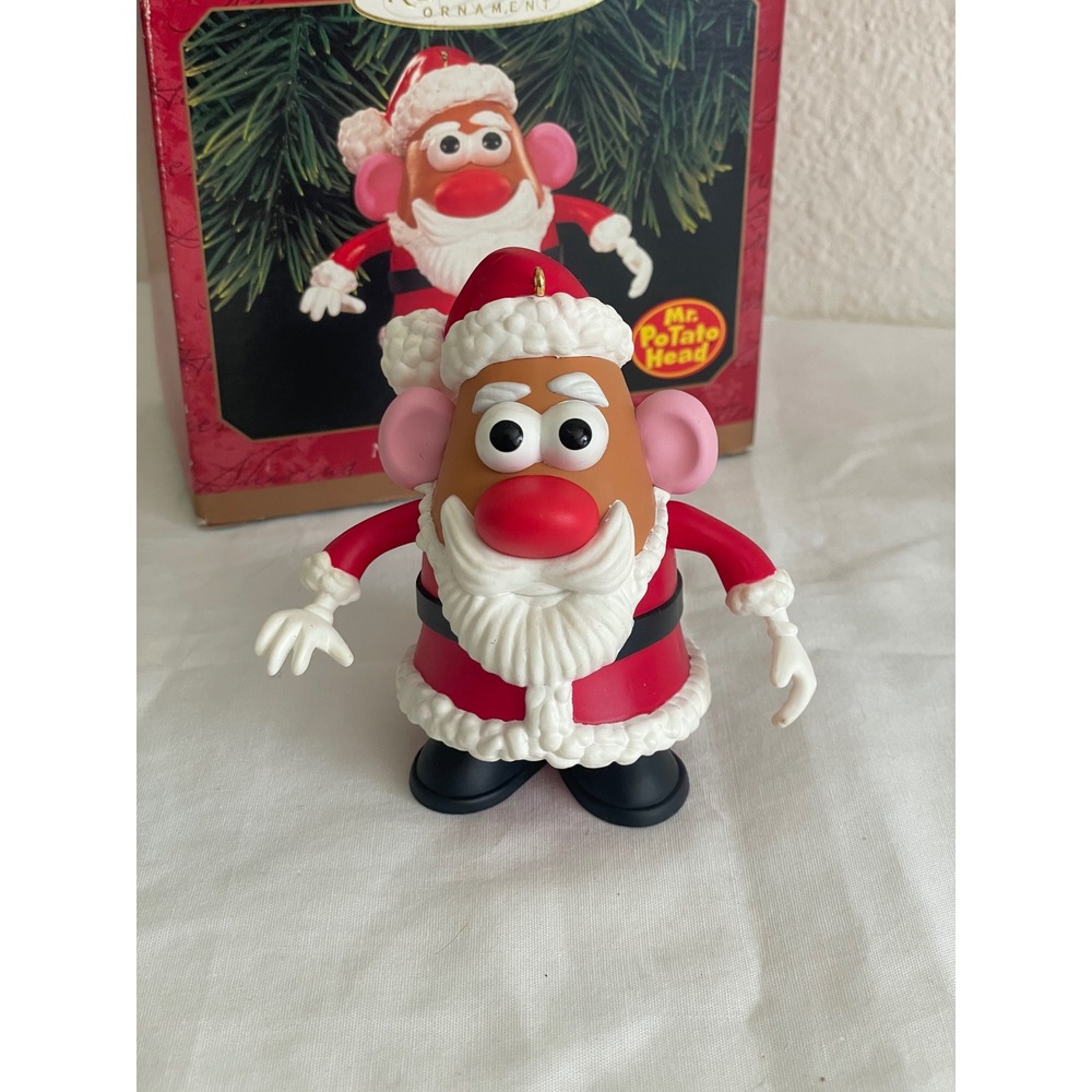 Hallmark VTG Ornament Mr Potato Head Santa 1999 Red Excellent Keepsake Box